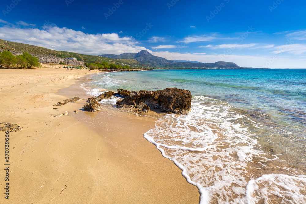 Beautiful Falassarna beach on Crete, Greece