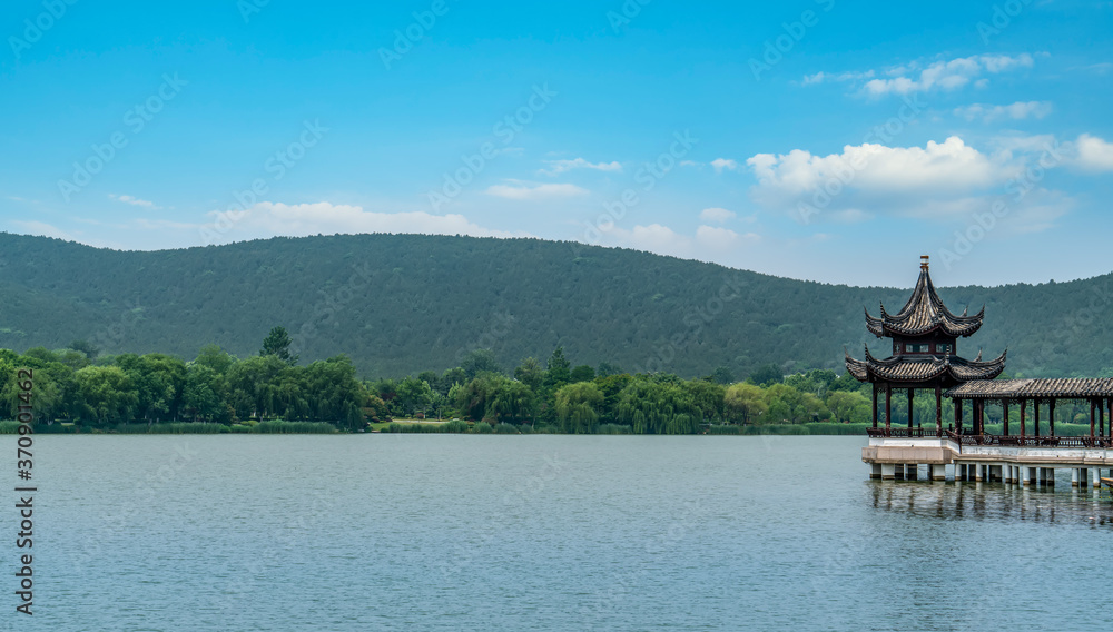 The Beautiful Landscape of Yulong Lake in Xuzhou