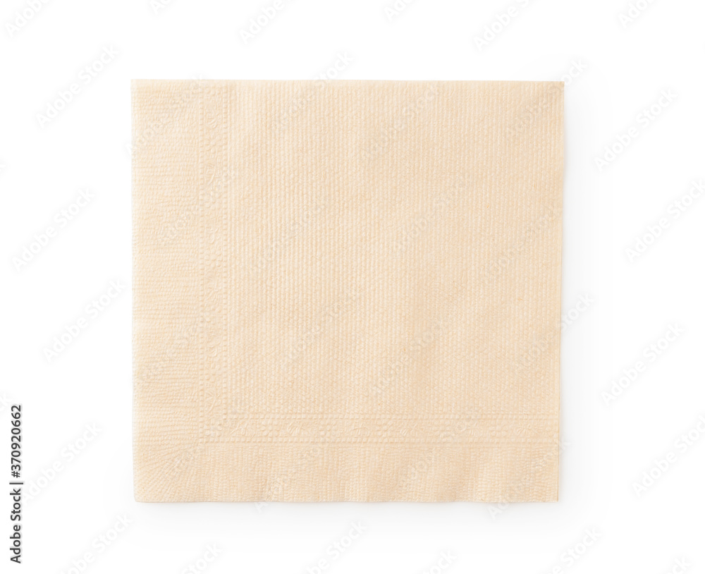 Paper napkins on a white background