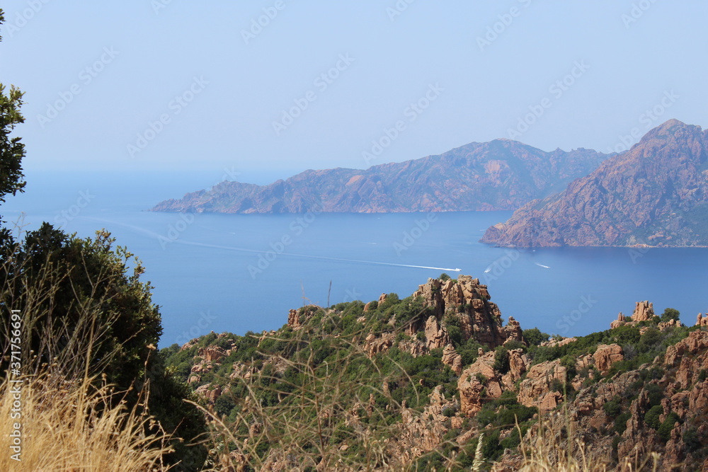 奥特，科尔塞，腾空2020 mer paysages vu sur la mer corse altitude soleil rochers