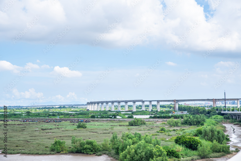 中国广州南沙区龙穴岛风光