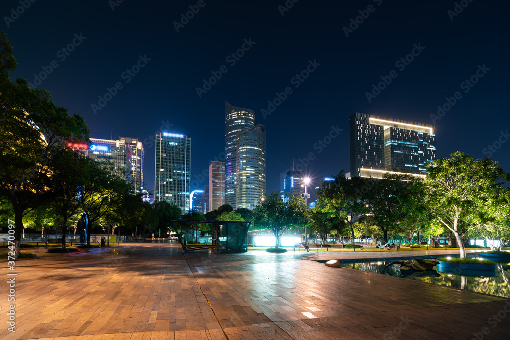 城市夜景与CBD建筑景观