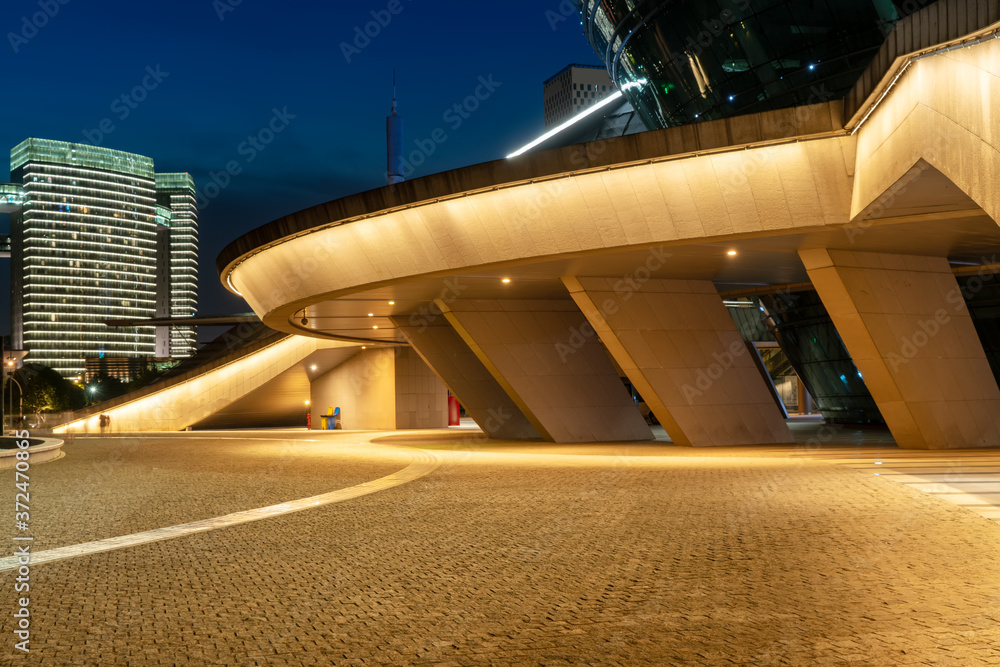 城市夜景与CBD建筑景观