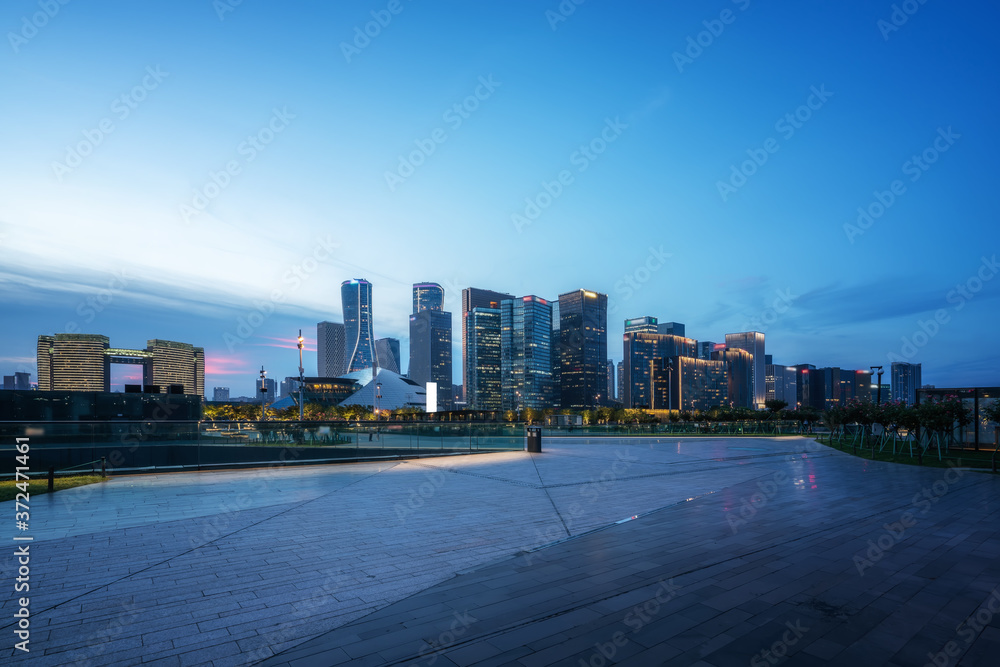 城市夜景与CBD建筑景观