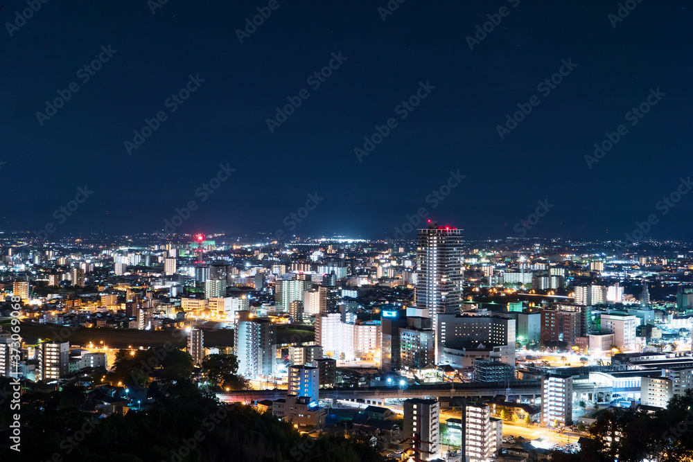 都市風景　熊本市　夜景