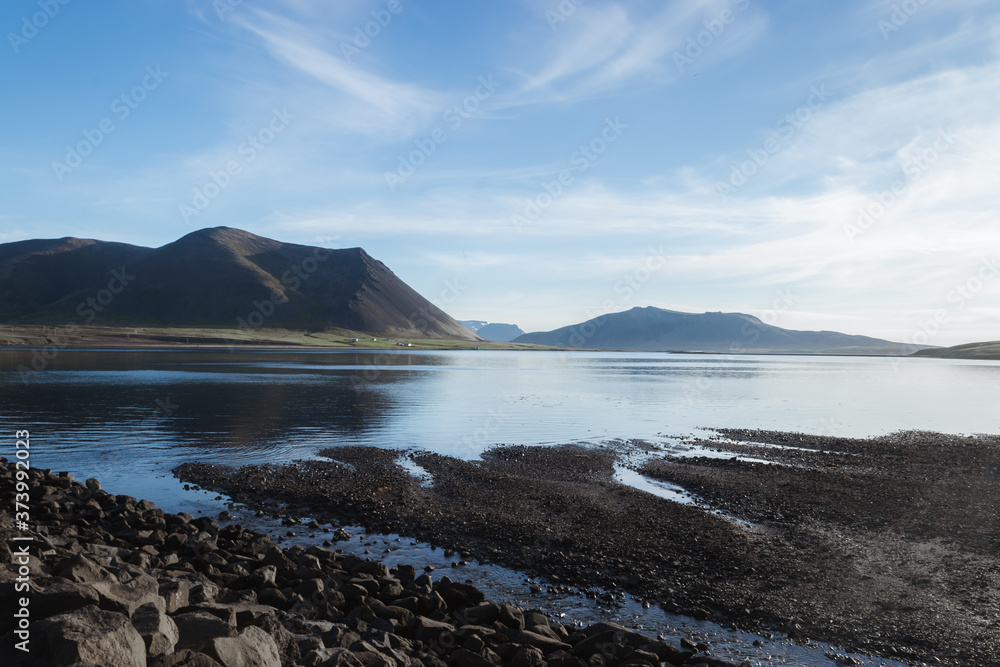 view form Iceland coast line