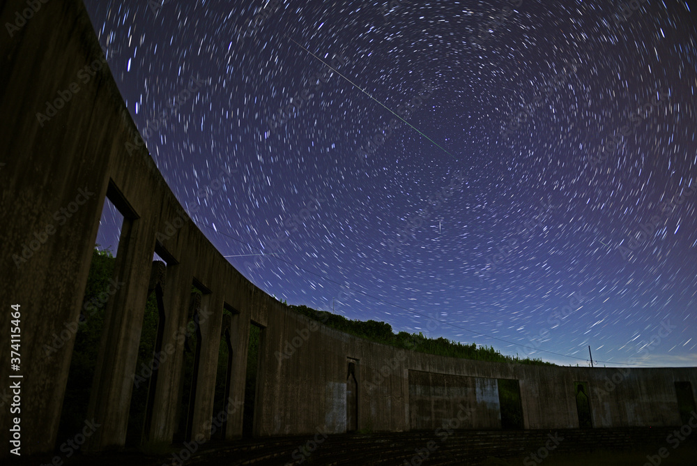 鬼の城公園の星空・ペルセウス座流星群