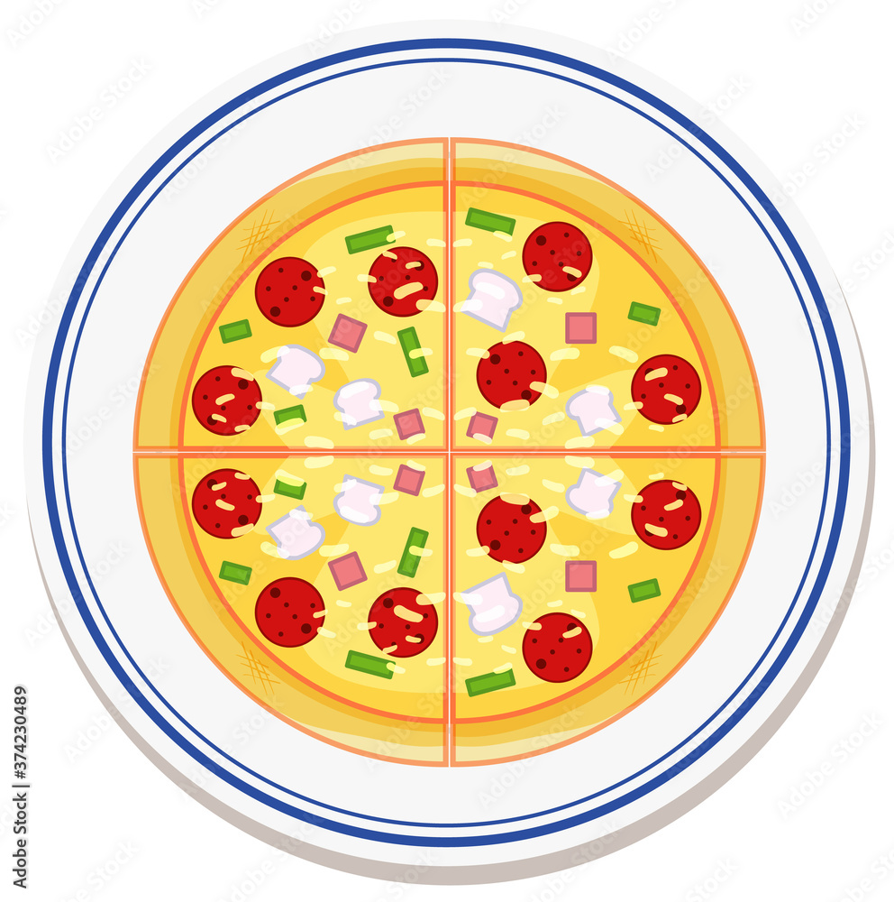 盘子里的食物鸟瞰图