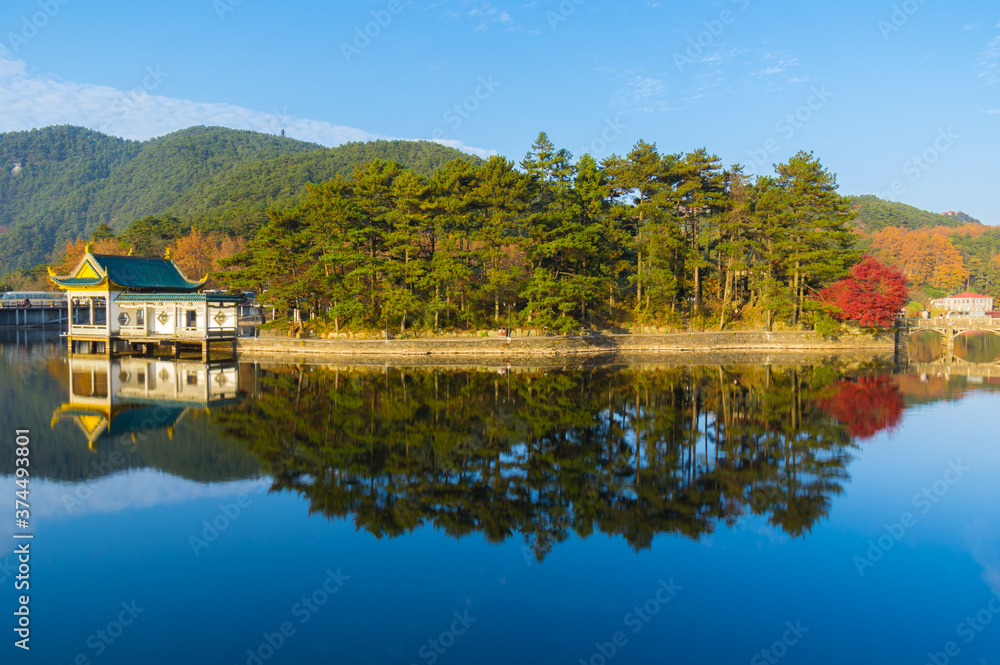 Beautiful Mountain Lu geopark landscapes in late autumn, Jiujiang, Jiangxi, China