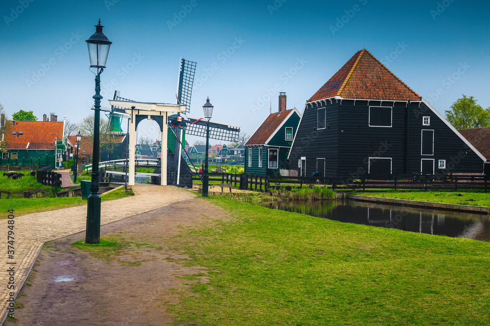 欧洲荷兰阿姆斯特丹附近舒适的乡村旅游村Zaanse Schans