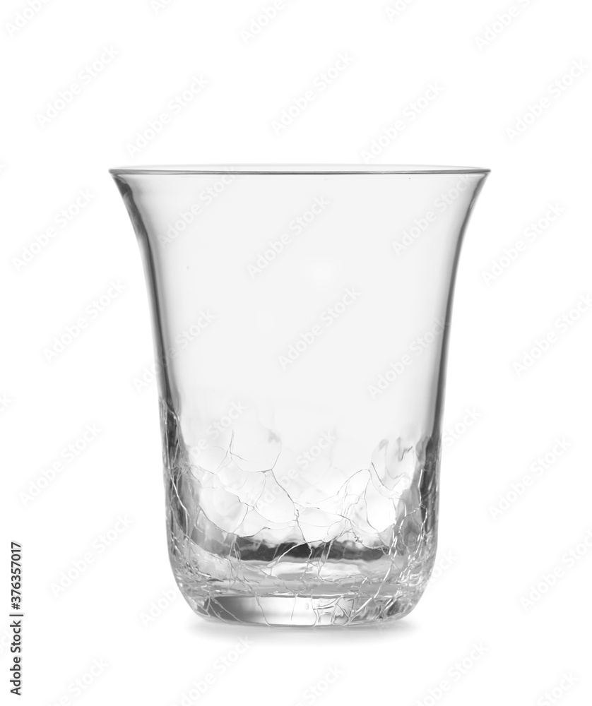 Empty glass on white background