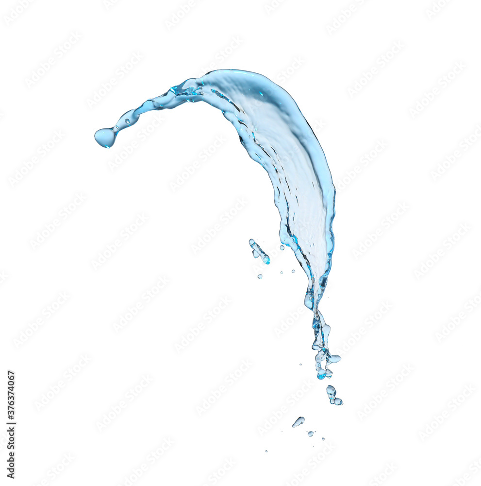 Splash of water on white background