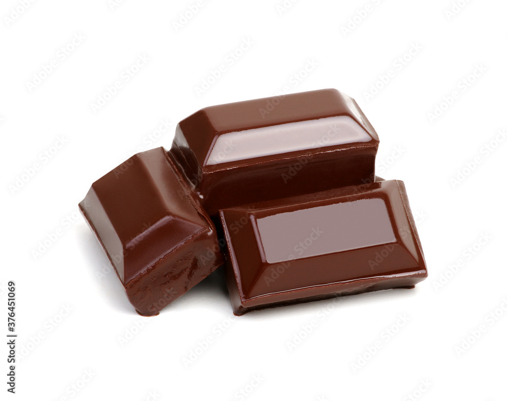 close up of chocolate pieces