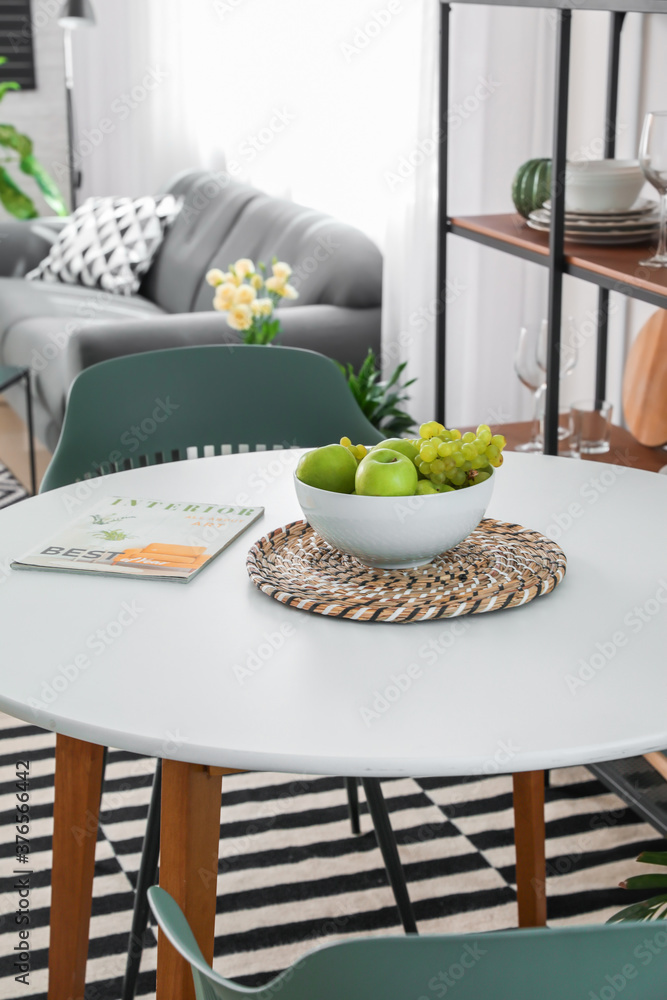 Interior of modern dining room