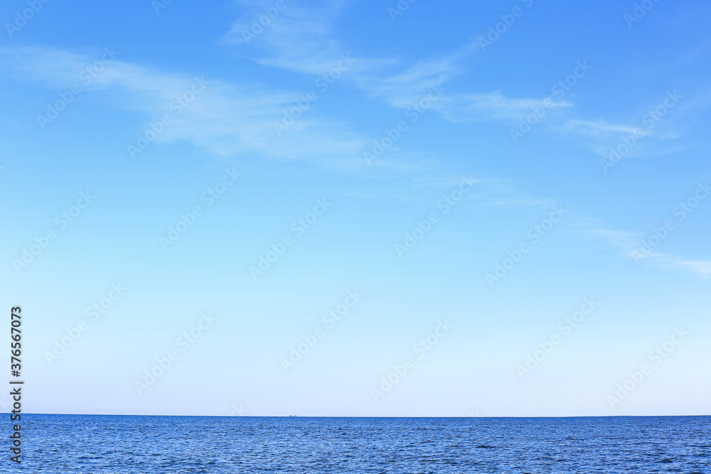 View of beautiful sky with clouds and sea at resort