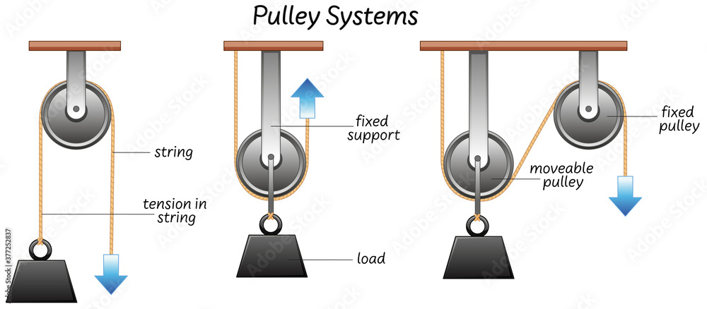 Science pulley systems label