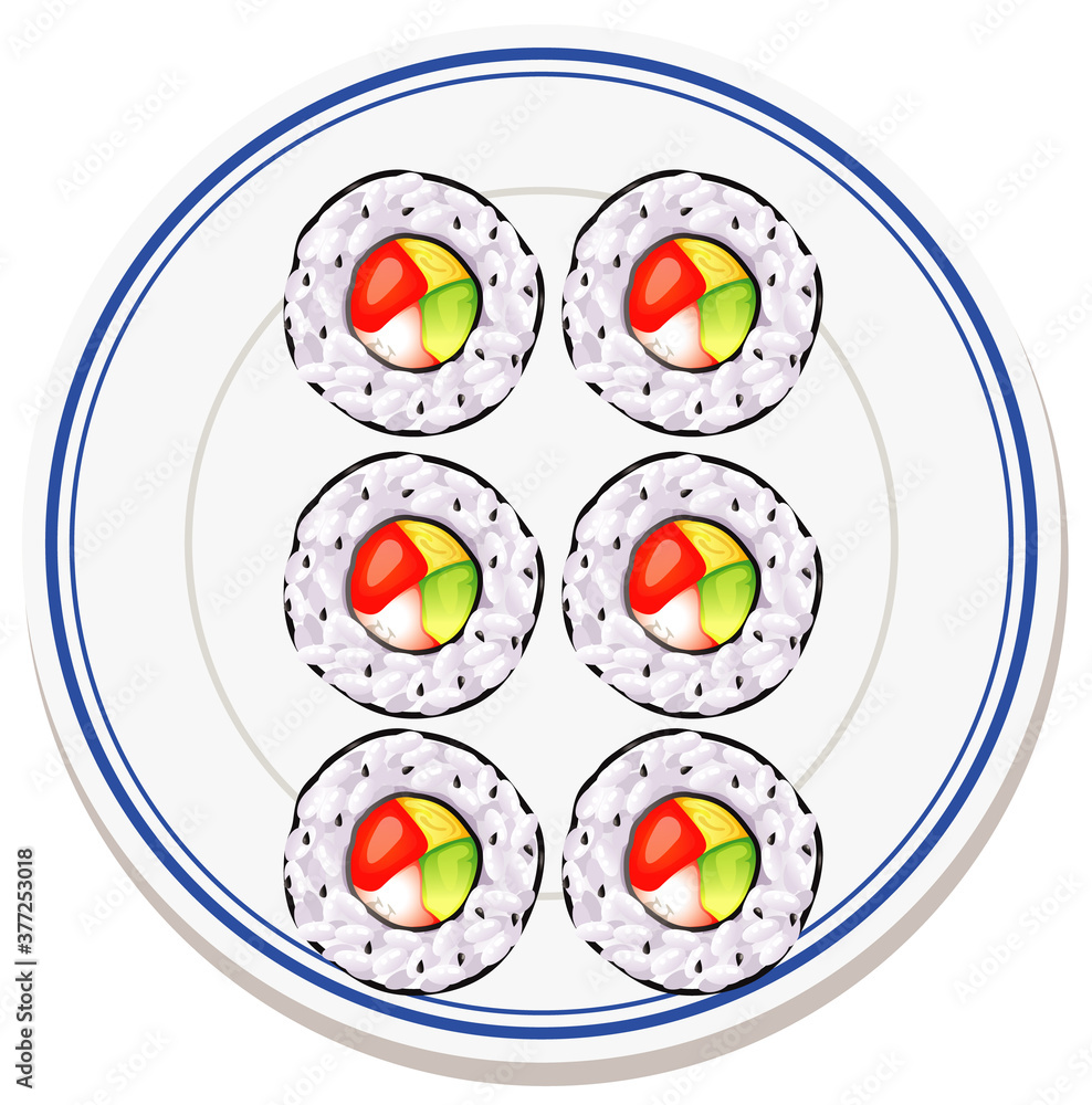 盘子里的食物鸟瞰图