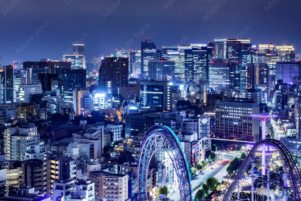 光が綺麗な東京の夜景