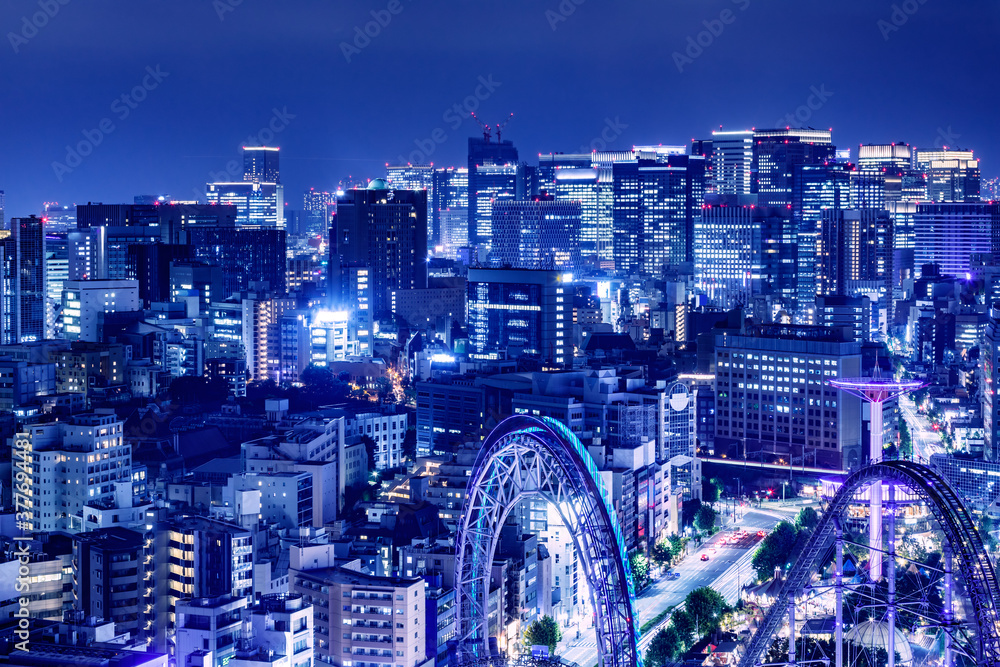 光が綺麗な東京の夜景