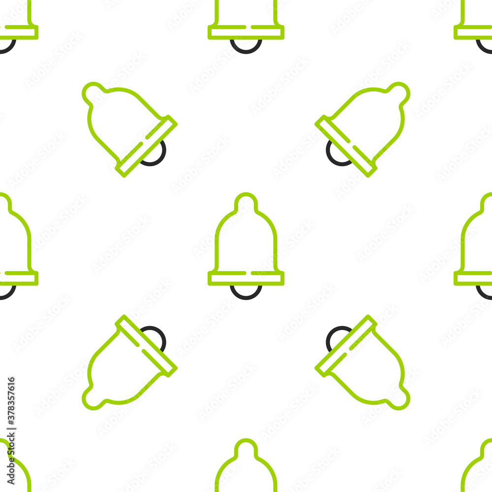 Line Motion sensor icon isolated seamless pattern on white background. Vector.