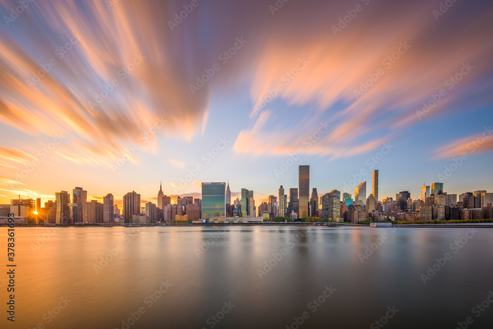 New York City East River Skyline