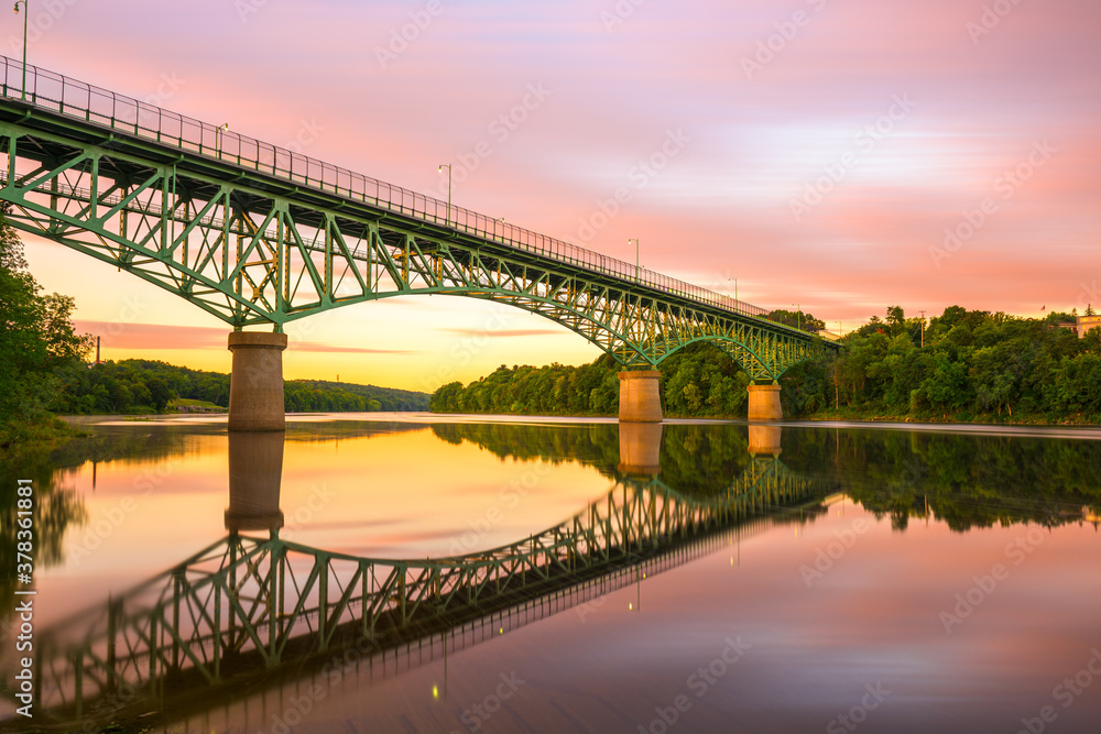 Augusta, Maine, USA view on the Kennebec River