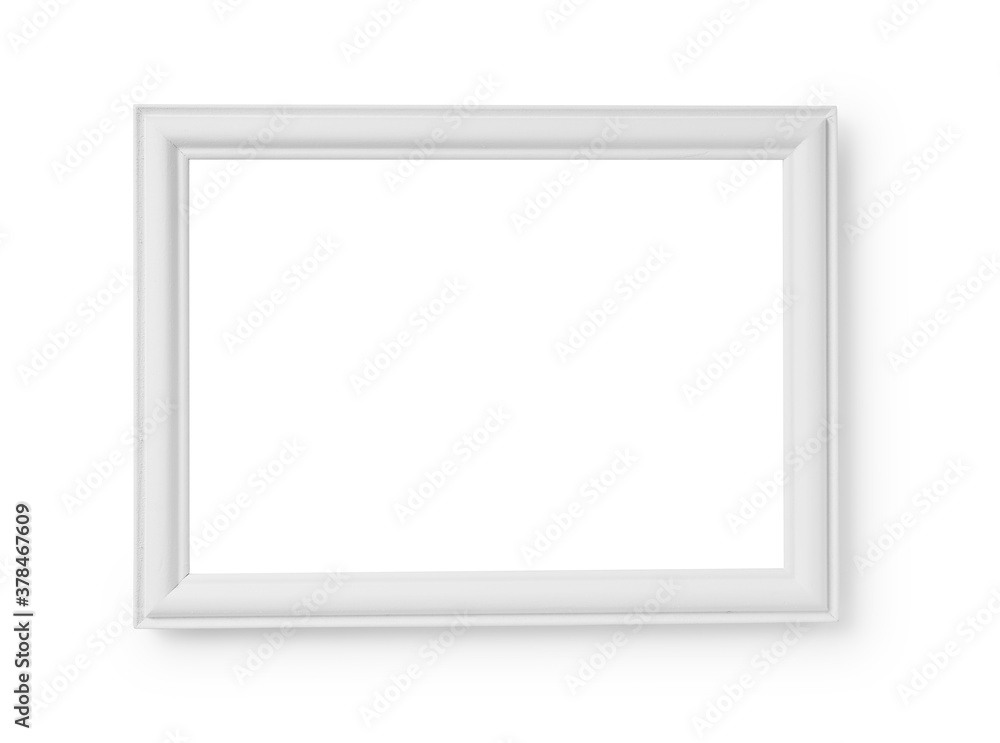 Framed on a white background