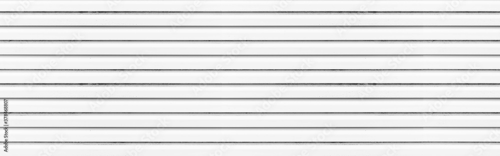 Panorama of White Corrugated metal background and texture surface or galvanize steel