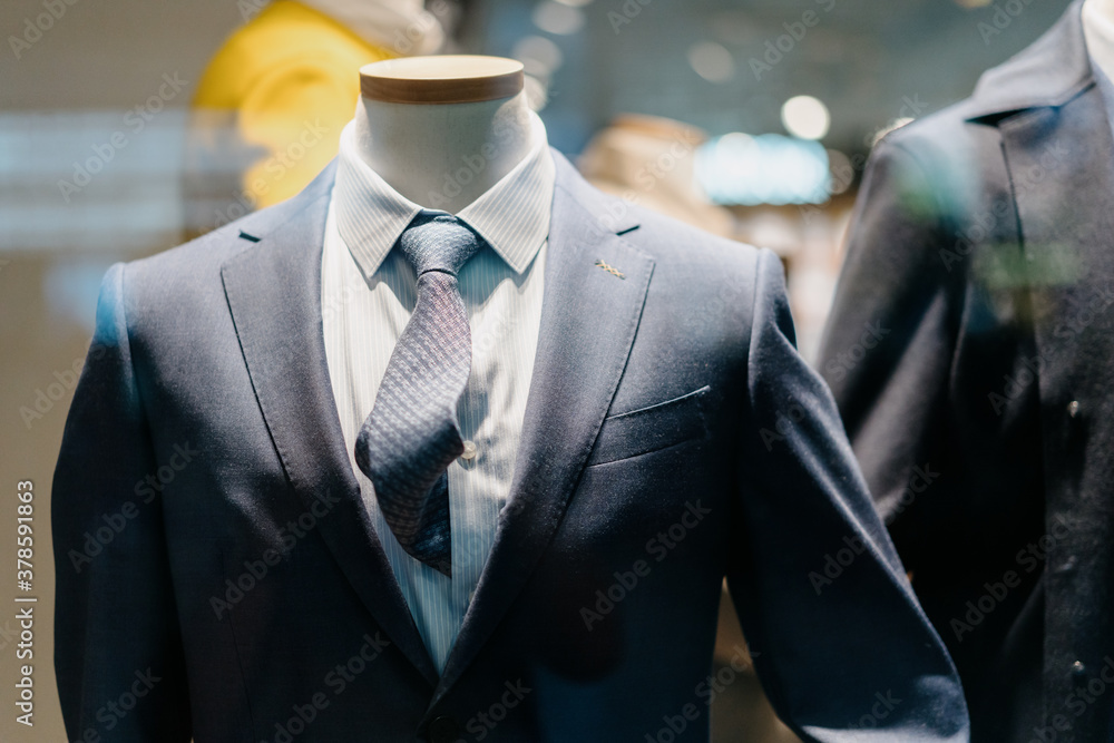 luxury suit in shopping mall