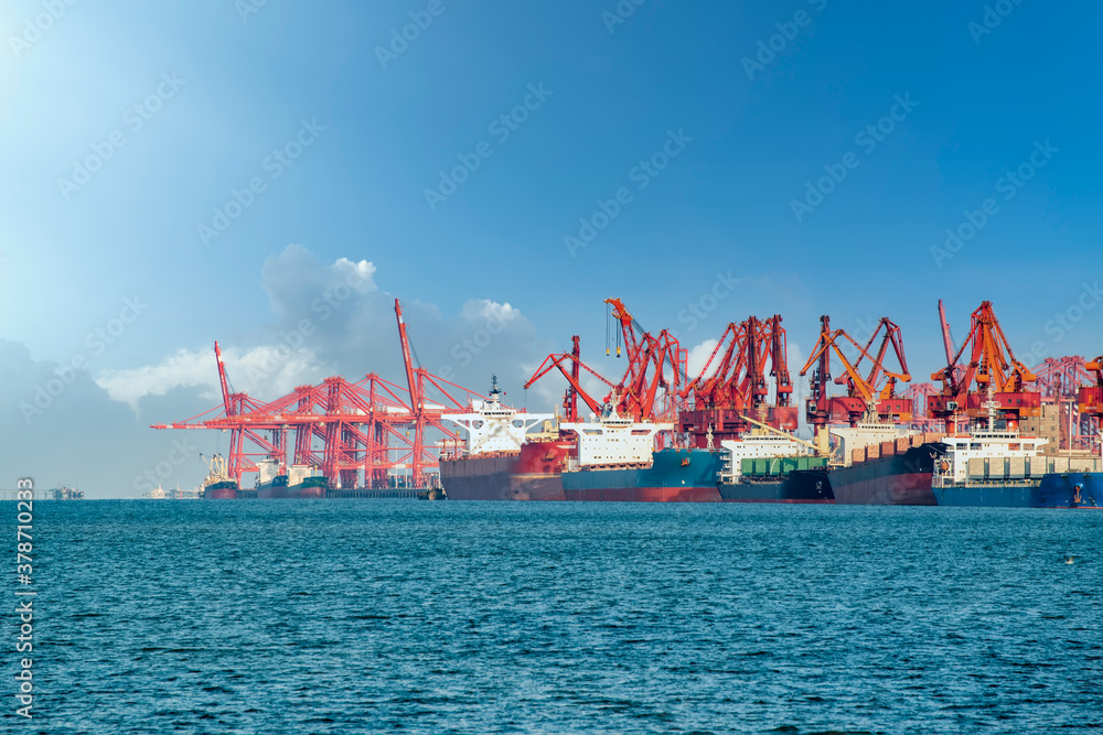 Large container terminal, Lianyungang, China.