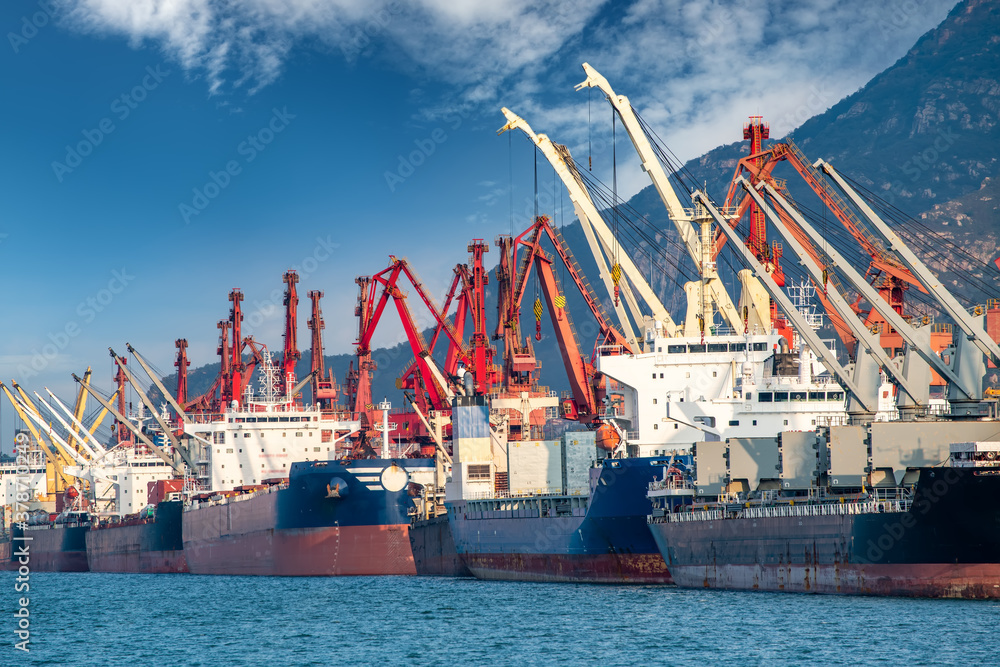 Large container terminal, Lianyungang, China.