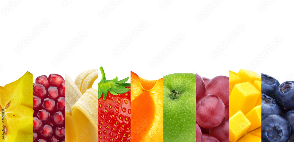 Baner with fruits and berries