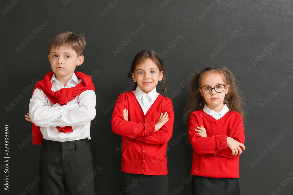 Little pupils on dark background