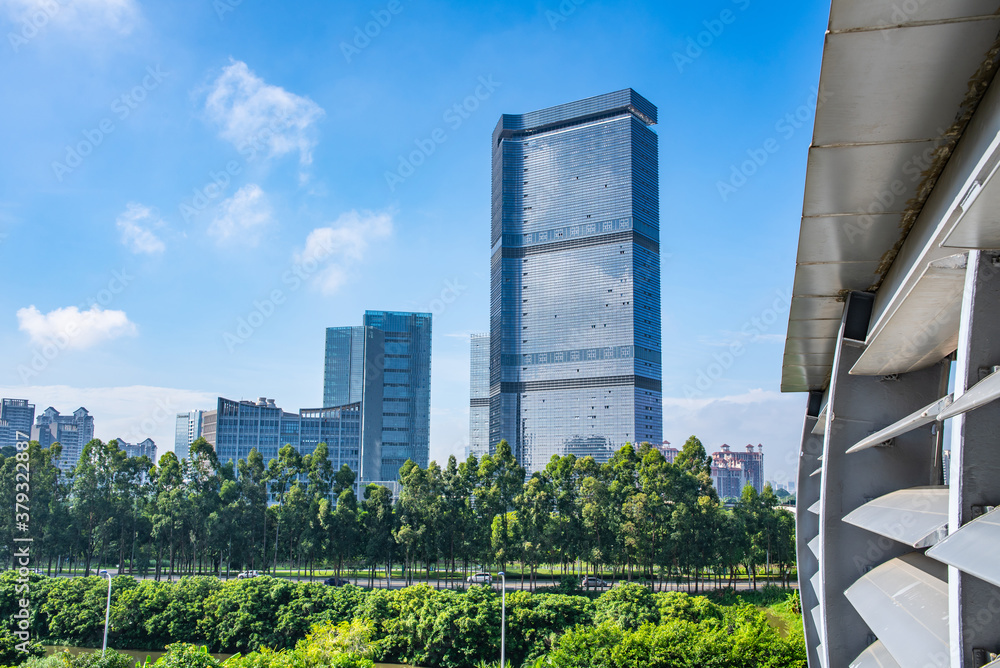 Cityscape of Nansha District, Guangzhou, China