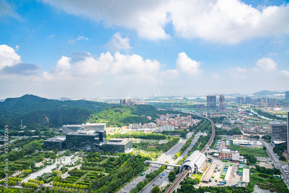 Cityscape of Nansha Free Trade Zone, Guangzhou, China