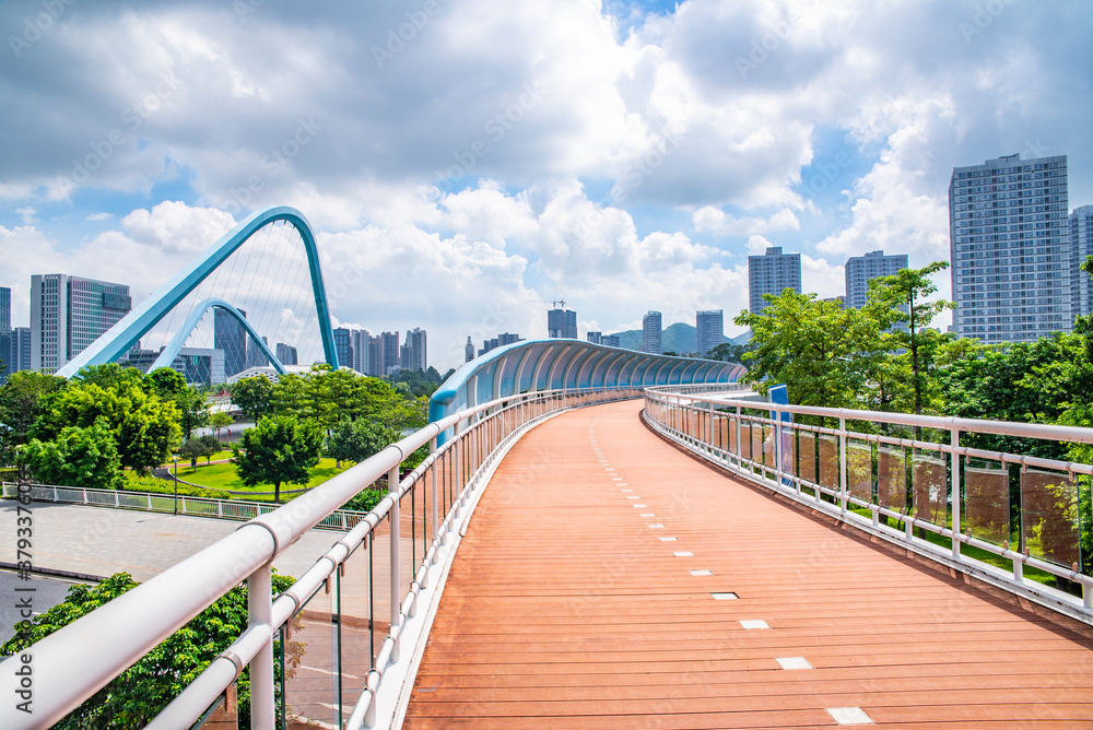 Jiaomen River Pedestrian Bridge, Nansha, Guangzhou, China