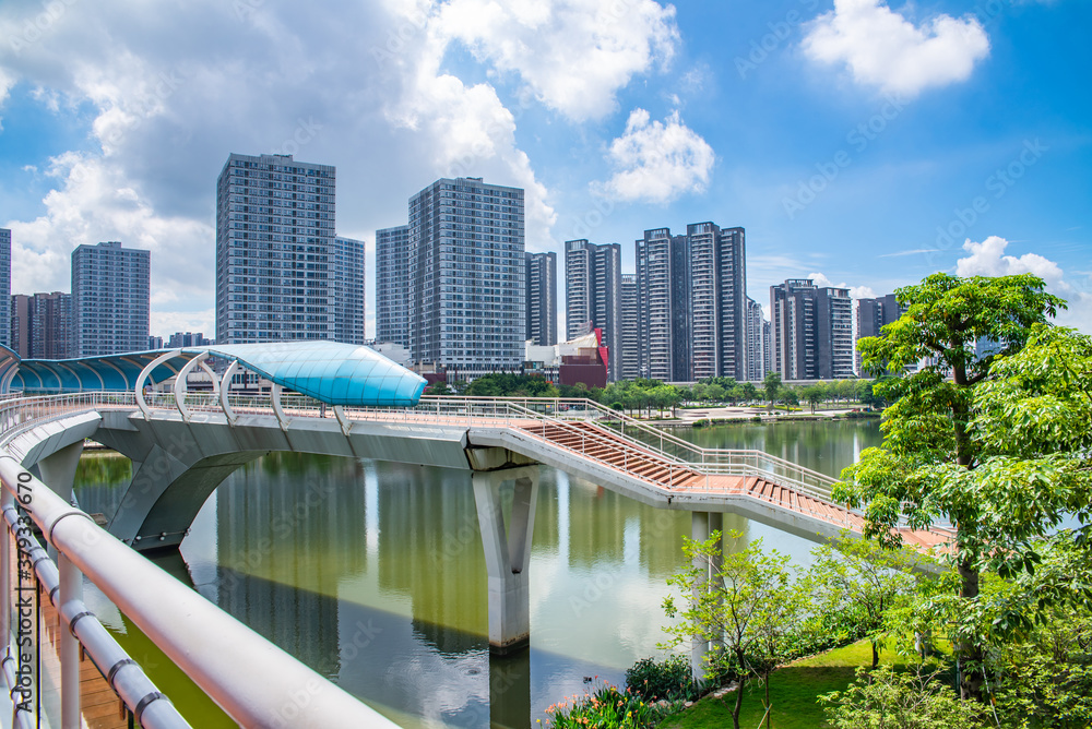 Jiaomen River Pedestrian Bridge, Nansha, Guangzhou, China