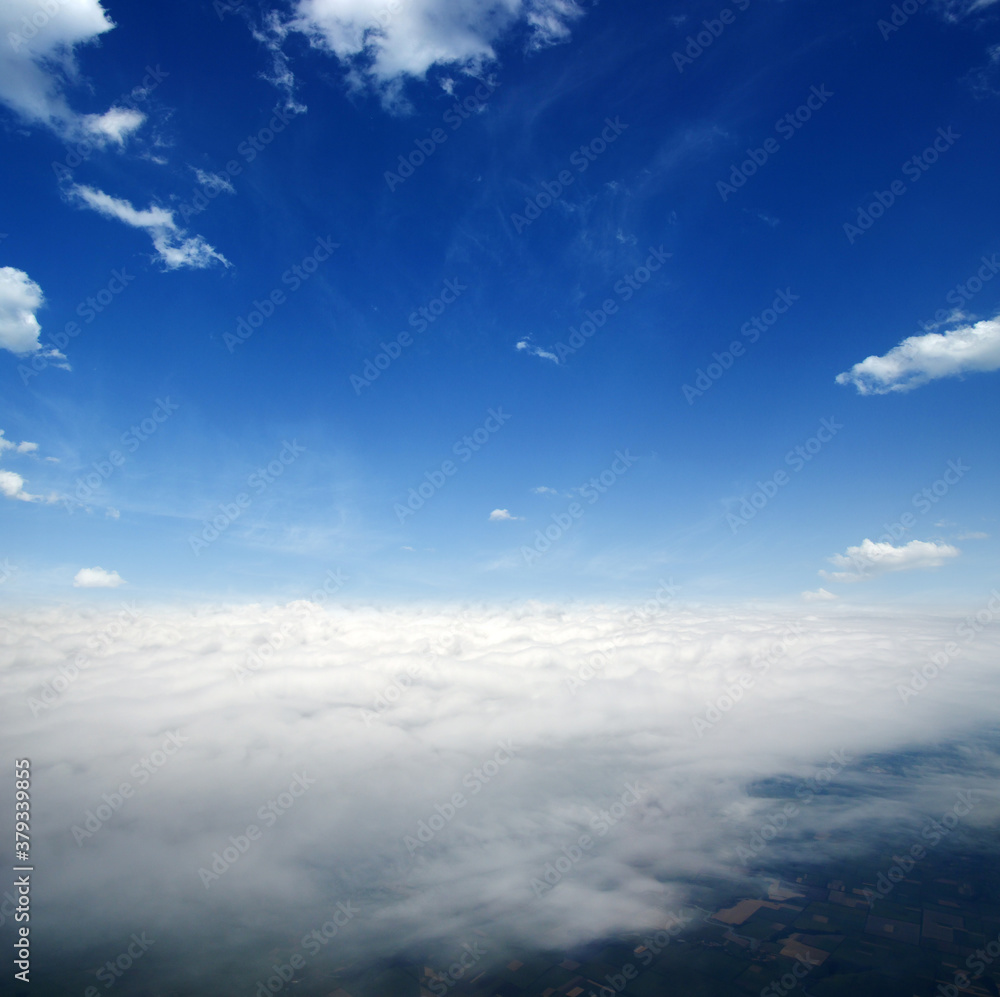 Clouds a view from airplane window