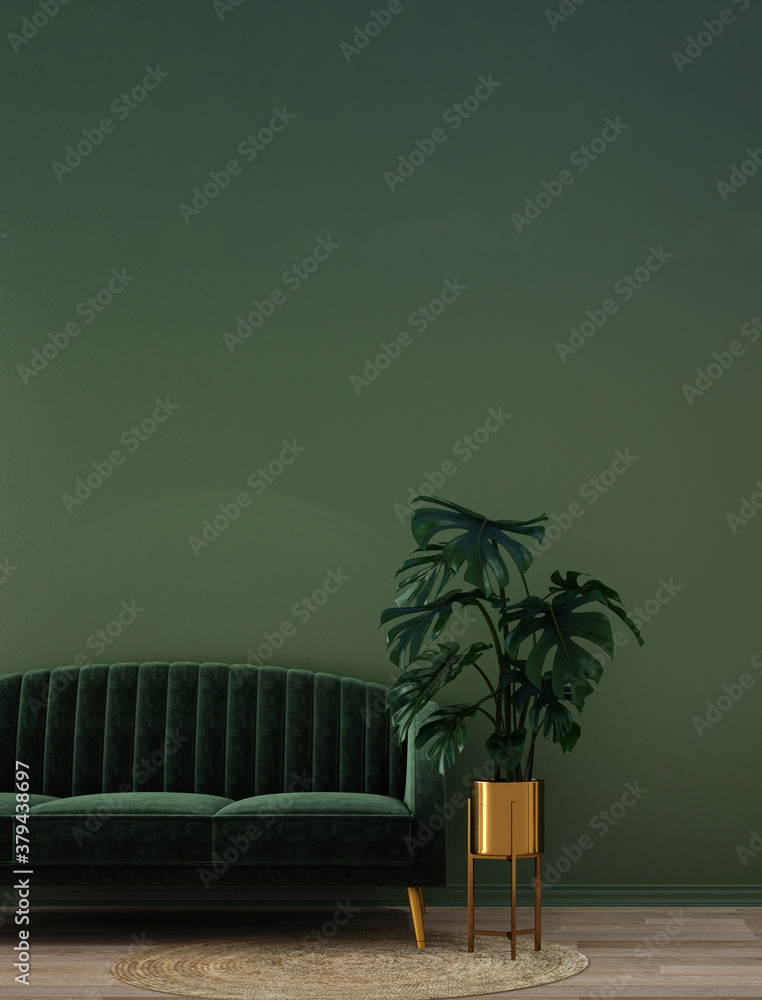 interior design for living area or reception background / 3d illustration,3d rendering