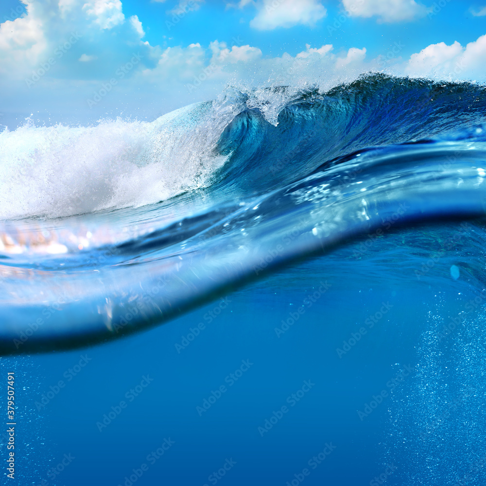 breaking surfing ocean wave