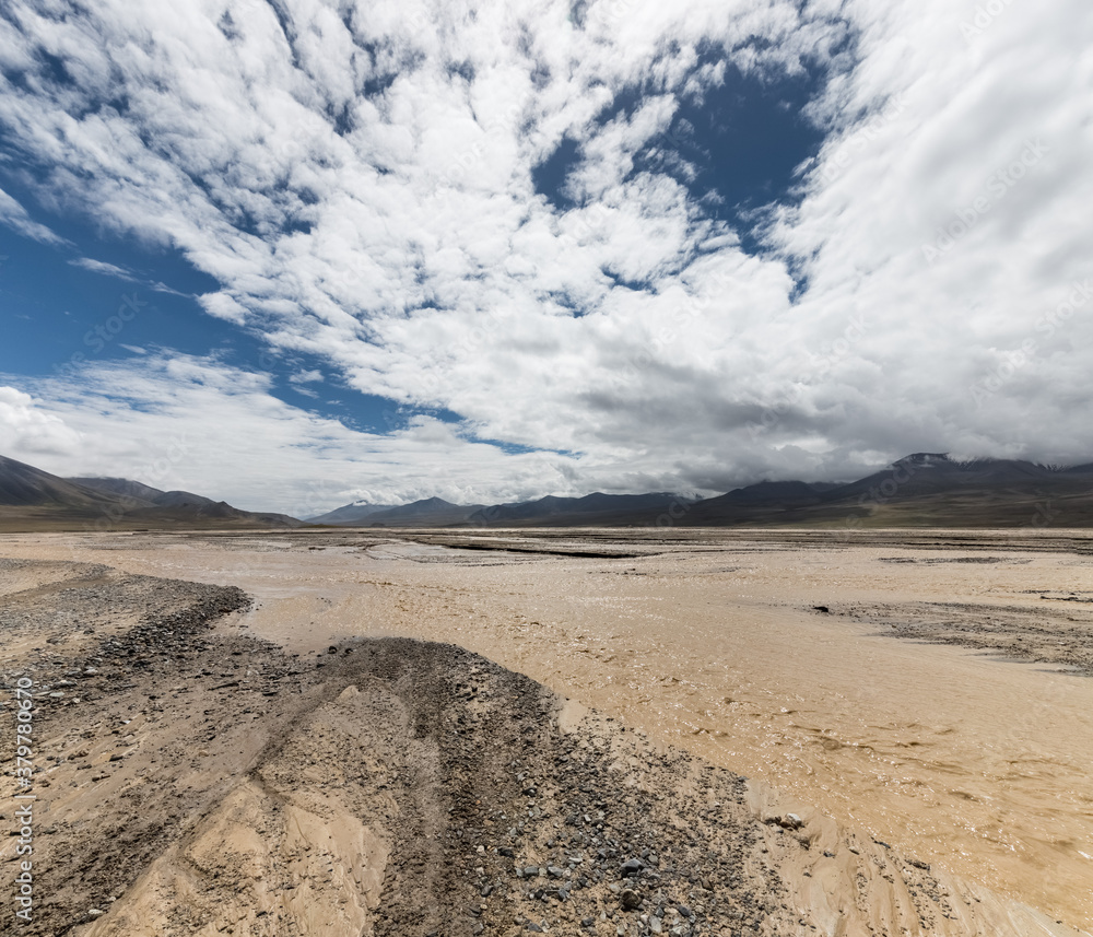 wilderness river beach and rapids