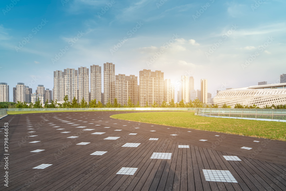 Modern architectural landscape of Nanjing City in Jiangsu Province