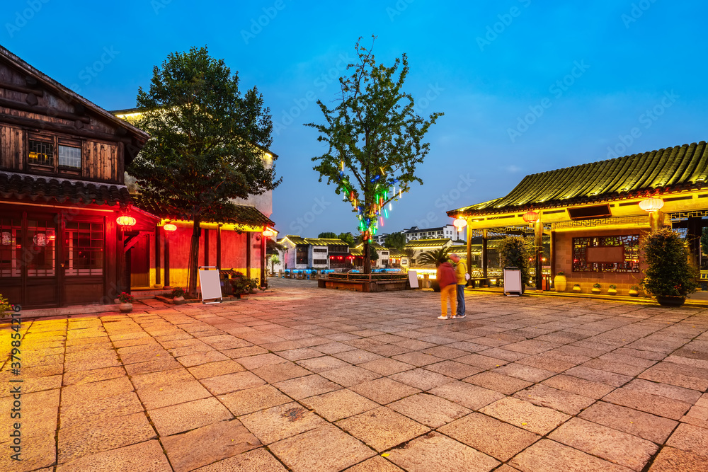 view of dangkou ancient town, wuxi, jiangsu, China