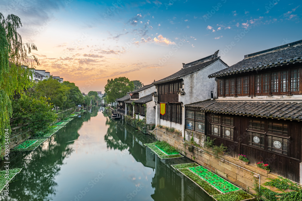 view of dangkou ancient town, wuxi, jiangsu, China