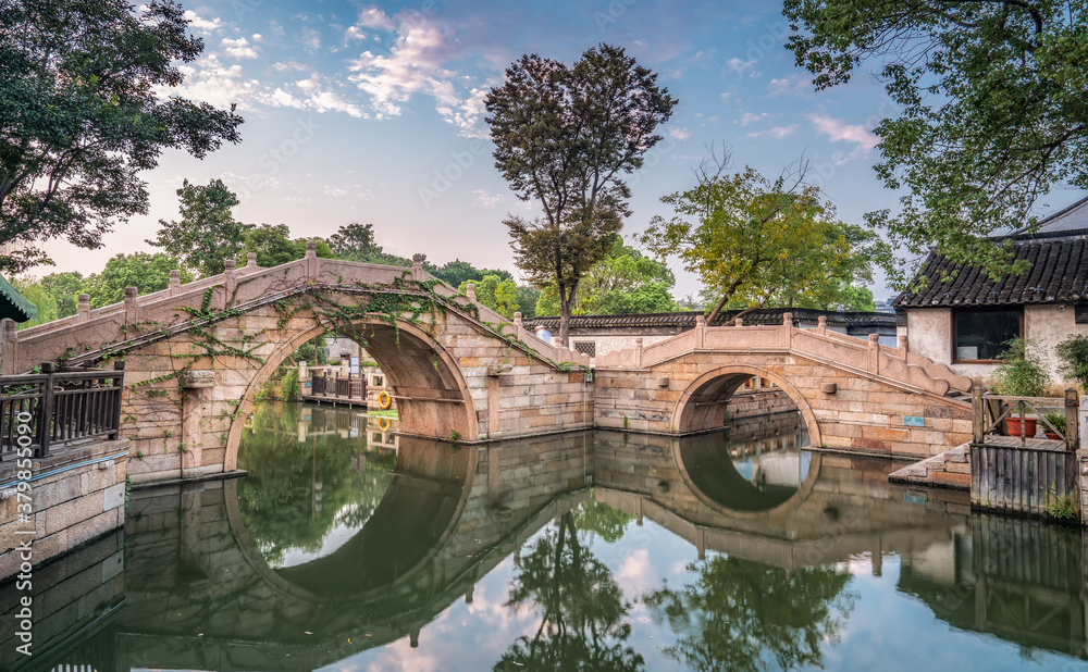 view of dangkou ancient town, wuxi, jiangsu, China