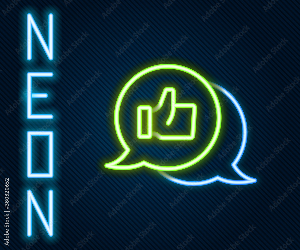 Glowing neon line Hand like icon isolated on black background. Colorful outline concept. Vector.