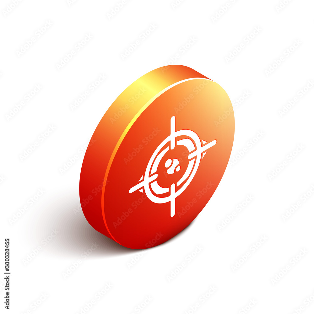 Isometric Eye scan icon isolated on white background. Scanning eye. Security check symbol. Cyber eye