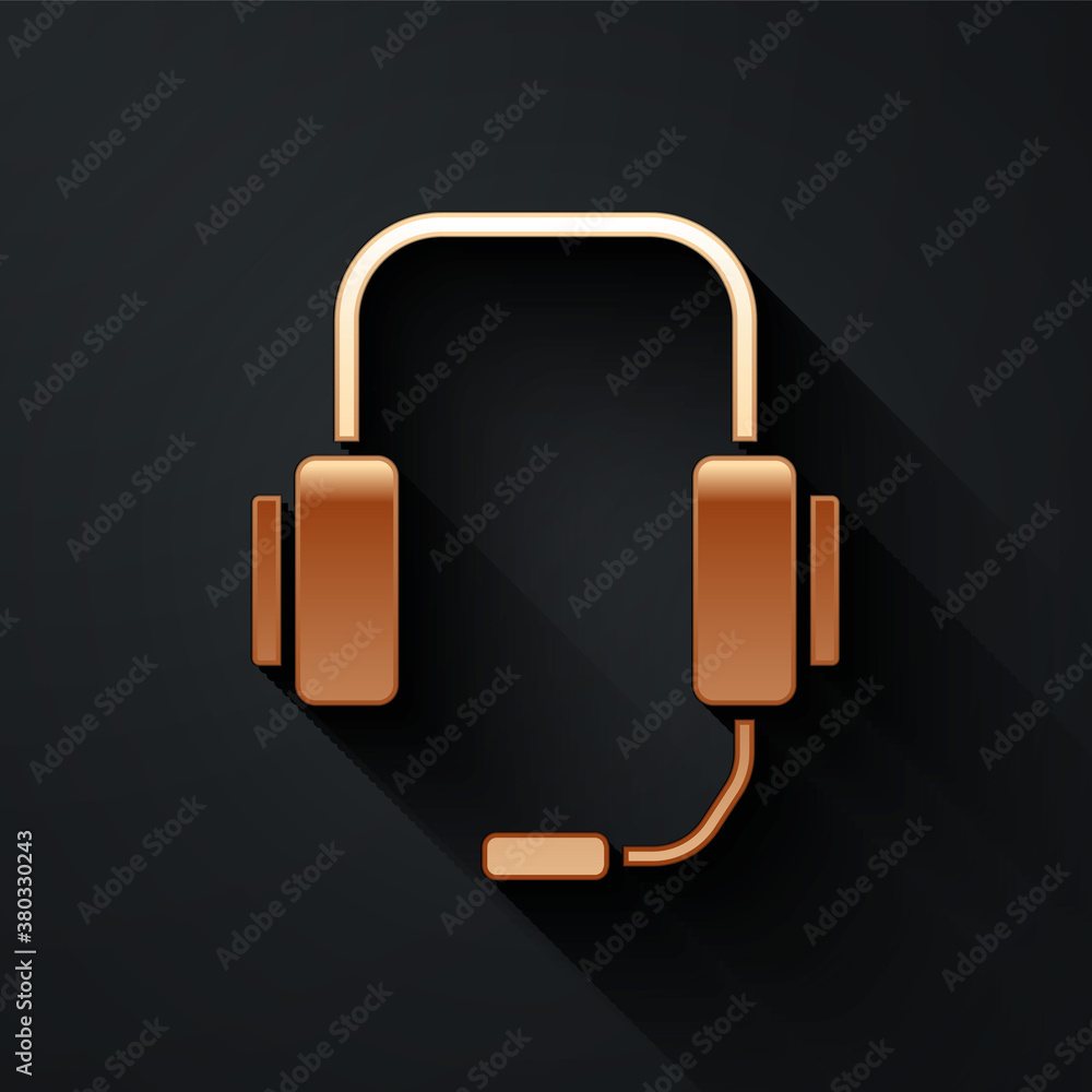 Gold Online psychological counseling distance icon isolated on black background. Psychotherapy, psyc