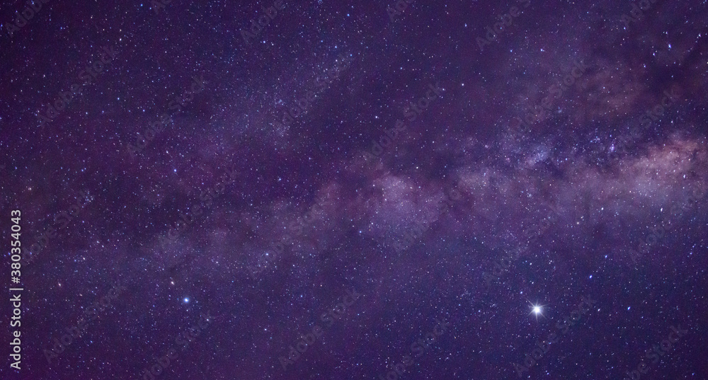 amazing Panorama blue night sky milky way and star on dark background.Universe filled with stars, ne