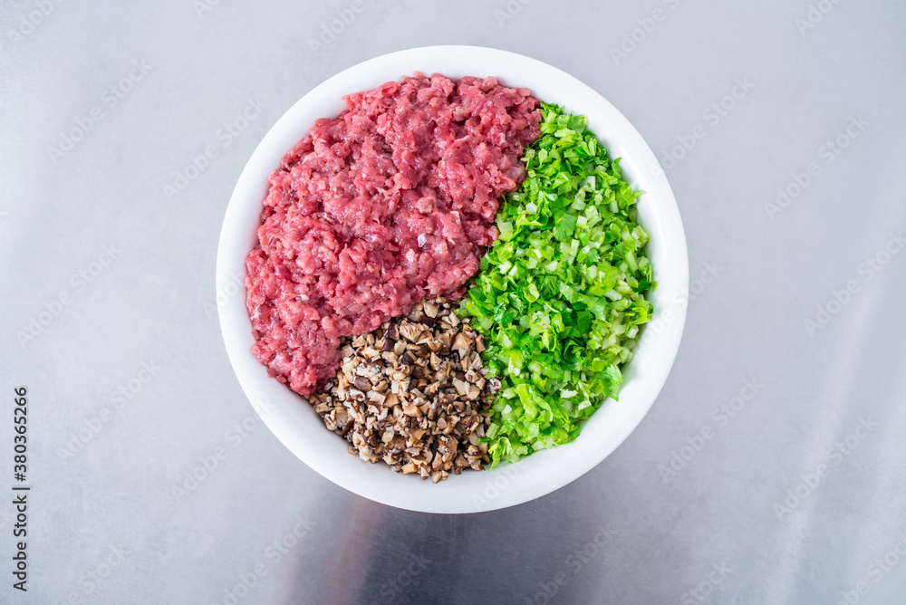 Celery beef filling for dumplings